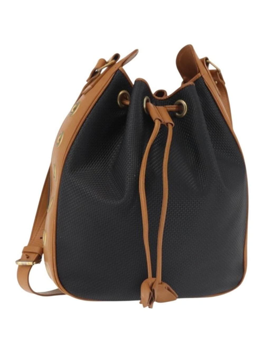 SAINT LAURENT Shoulder Bag PVC Leather Black